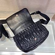 Prada Gaufré nappa leather shoulder bag in black 1BD289 21cm - 2