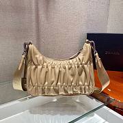 Prada Re-edition 2005 nappa gaufré bag in beige 1BH204 23cm - 2