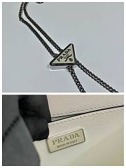 Prada Brushed leather shoulder bag in white 1BH189 17cm - 6