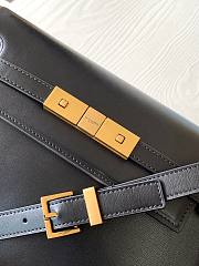YSL Manhattan small shoulder bag in box Saint Laurent leather in black 24cm - 3