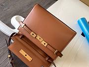 YSL Manhattan small shoulder bag in box Saint Laurent leather in brown 24cm - 5