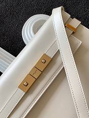 YSL Manhattan small shoulder bag in box Saint Laurent leather in white 24cm - 3