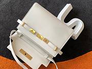 YSL Manhattan small shoulder bag in box Saint Laurent leather in white 24cm - 2
