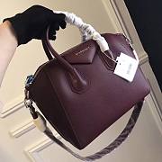 Givenchy Antigona bag in grained leather in plum red BB05118012 28/30cm - 1