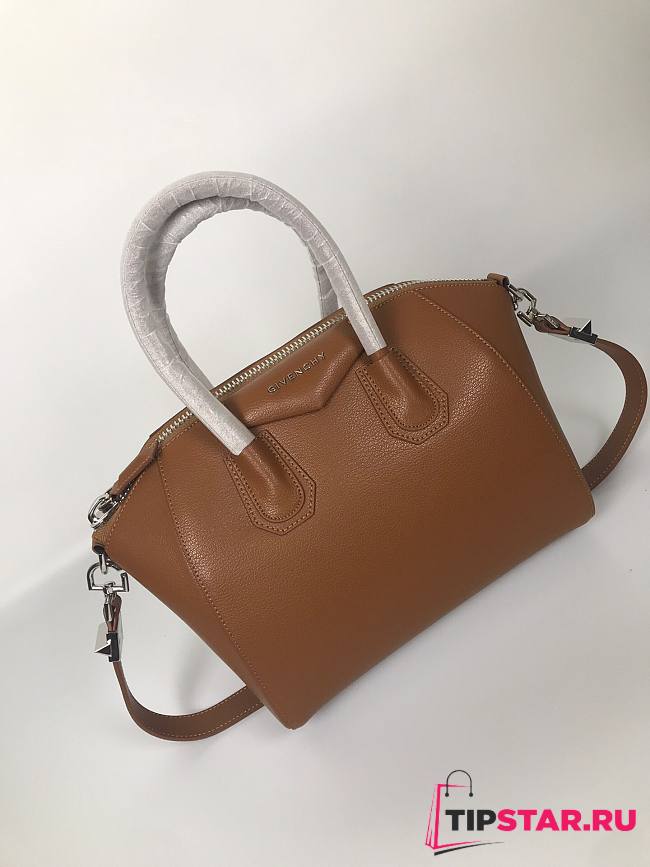 Givenchy Antigona bag in grained leather in brown BB05118012 28/30cm - 1