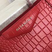 Givenchy Antigona shopping bag in crocodile effect leather in red 34cm - 3