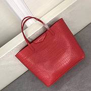 Givenchy Antigona shopping bag in crocodile effect leather in red 34cm - 4