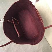 Givenchy Antigona shopping bag in crocodile effect leather in plum red 34cm - 3