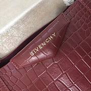 Givenchy Antigona shopping bag in crocodile effect leather in plum red 34cm - 5