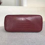Givenchy Antigona shopping bag in crocodile effect leather in plum red 34cm - 6