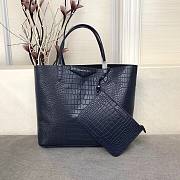 Givenchy Antigona shopping bag in crocodile effect leather in dark blue 34cm - 1