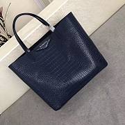 Givenchy Antigona shopping bag in crocodile effect leather in dark blue 34cm - 4