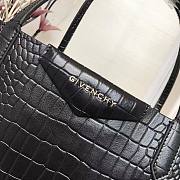 Givenchy Antigona shopping bag in crocodile effect leather in black 34cm - 3