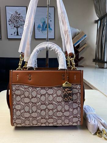 Coach | Rogue 25 in signature textile jacquard with snakeskin detail C5467 25cm