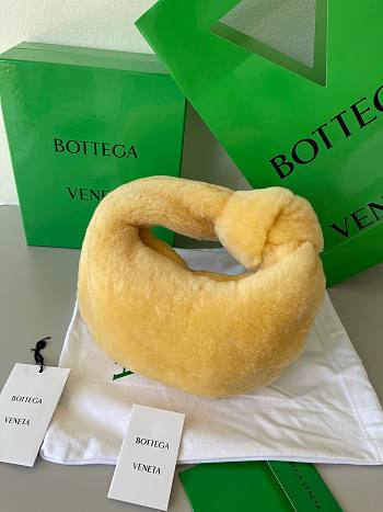 Bottega Veneta Mini jodie shearling top handle bag in yellow 27cm
