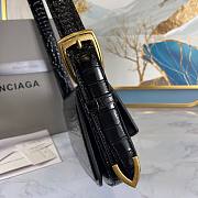 Balenciaga Ghost sling bag in black shiny crocodile embossed calfskin 23cm - 2