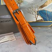 Balenciaga Ghost sling bag in orange shiny crocodile embossed calfskin 23cm - 5