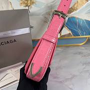 Balenciaga Ghost sling bag in pink shiny crocodile embossed calfskin 23cm - 4