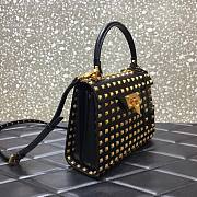 Valentino small Rockstud alcove grainy calfskin handbag with all-over studs 22cm - 6