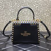Valentino small Rockstud alcove grainy calfskin handbag with all-over studs 22cm - 5