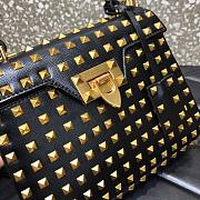 Valentino small Rockstud alcove grainy calfskin handbag with all-over studs 22cm - 2