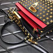 Valentino small Rockstud alcove grainy calfskin handbag with all-over studs 22cm - 3