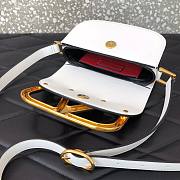 Valentino small Supervee crossbody calfskin bag in white 18cm - 5