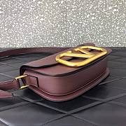 Valentino Supervee crossbody calfskin bag in plum 26.5cm - 4