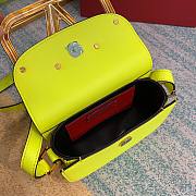 Valentino small Supervee crossbody calfskin bag in yellow 18cm - 3