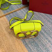 Valentino small Supervee crossbody calfskin bag in yellow 18cm - 6