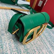 Valentino small Supervee crossbody calfskin bag in green 18cm - 6