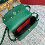 Valentino small Supervee crossbody calfskin bag in green 18cm - 3