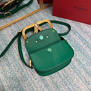 Valentino small Supervee crossbody calfskin bag in green 18cm - 2