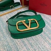 Valentino Supervee crossbody calfskin bag in green 26.5cm - 2