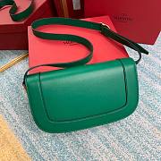 Valentino Supervee crossbody calfskin bag in green 26.5cm - 5