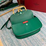 Valentino Supervee crossbody calfskin bag in green 26.5cm - 4