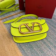 Valentino Supervee crossbody calfskin bag in yellow 26.5cm - 3