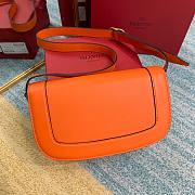 Valentino Supervee crossbody calfskin bag in orange 26.5cm - 6