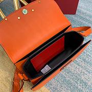 Valentino Supervee crossbody calfskin bag in orange 26.5cm - 4