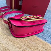 Valentino Supervee crossbody calfskin bag in pink 26.5cm - 5