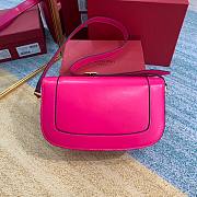 Valentino Supervee crossbody calfskin bag in pink 26.5cm - 2