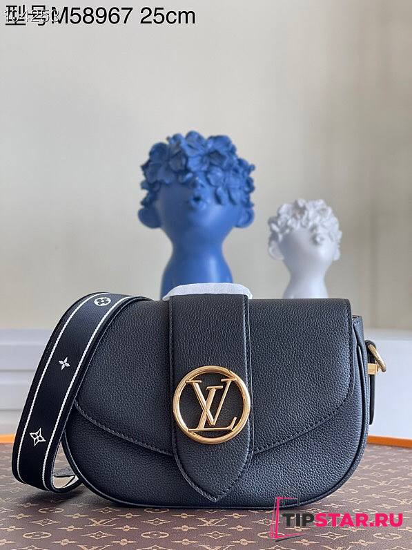 LV Pont 9 soft MM black leather M58967 25cm - 1