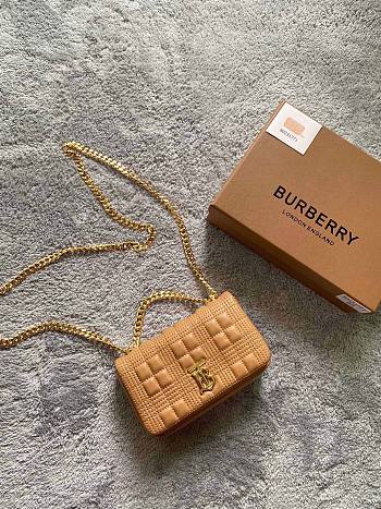 Burberry Lola bag quilted lambskin in camel 17cm