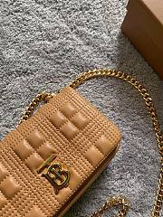 Burberry Lola bag quilted lambskin in camel 17cm - 5