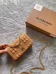 Burberry Lola bag quilted lambskin in camel 17cm - 4