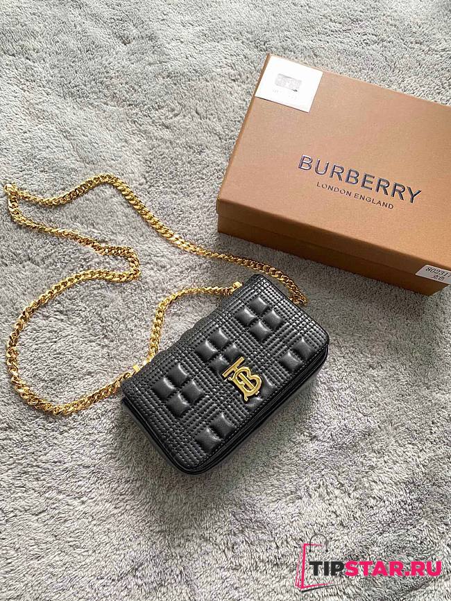 Burberry Lola bag quilted lambskin in black 17cm - 1