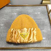 Prada wool & silk hat in yellow - 1