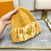 Prada wool & silk hat in yellow - 4