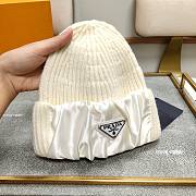 Prada wool & silk hat in white - 4