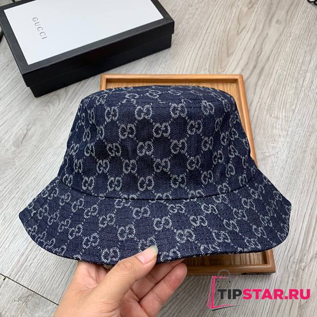 Gucci GG canvas bucket hat in blue - 1